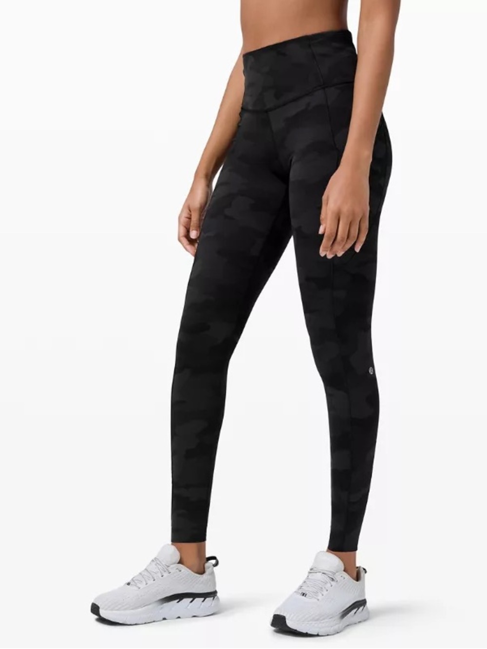 Lululemon High-Rise Black Camo Leggings 8